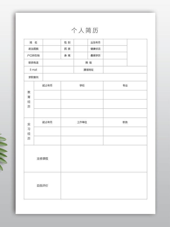 個(gè)人簡介模板表格，個(gè)人簡介模板表格概覽